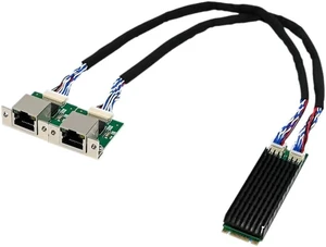 Network Card 2.5G Ethernet with I226-T2, M.2 B+M to RJ45, TSN Network Card 2.5G Ethernet with I226-T2, M.2 B+M to RJ45, TSN