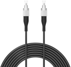 Outdoor Armored Fiber Optic Cable (114ft/35Meters) FC/UPC to FC/UPC SingleMode Simplex Jumper Optical Patch Cord 9/125um Fiber Optic Internet Cable TPU Black