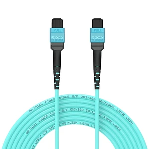 50 Meters OM3 12 Cores MPO-MPO Connector Optical Fiber Patch Cord 50/125 Multimode Jumper Female to Female Type B OM3 40G/100G 164ft 50 Meters OM3 12 Cores MPO-MPO Connector Optical Fiber Patch Cord 50/125 Multimode Jumper Female to Female Type B OM3 40G/100G 164ft