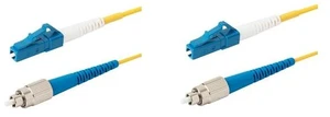 SpeedyFiberTX 2-Pack 10 Meter LC/UPC to FC/UPC 3.0mm Simplex Yellow Riser OFNR Fiber Patch Cable, Corning SMF-28 Singlemode 9/125um OS1/OS2 Compatible Ultra Optical Fiber