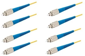 SpeedyFiberTX 4-Pack 6 Meter FC/UPC to FC/UPC 3.0mm Simplex Yellow Riser OFNR Fiber Patch Cable, Corning SMF-28 Singlemode 9/125um OS1/OS2 Compatible Ultra Optical Fiber