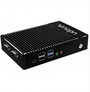 Fanless Mini PC, Industrial Controller, Dual Display Computer, Gigabit Ethernet, Wi-Fi, Blue-Tooth, USB 3.0 Mini Desktop PC, 4GB RAM 64GB SSD Fanless Mini PC, Industrial Controller, Dual Display Computer, Gigabit Ethernet, Wi-Fi, Blue-Tooth, USB 3.0 Mini Desktop PC, 4GB RAM 64GB SSD