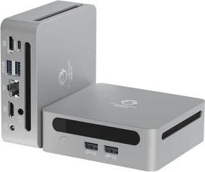 MIni PC AMD Ryzen 5 6600U (up to 4.5GHz) 16G LPDDR5 6400MHz 512GB M.2 NVMe SSD, AMD Radeon 660M, USB-C 4.0, 2.5G LAN, USB3.0 * 2 - Silver MIni PC AMD Ryzen 5 6600U (up to 4.5GHz) 16G LPDDR5 6400MHz 512GB M.2 NVMe SSD, AMD Radeon 660M, USB-C 4.0, 2.5G LAN, USB3.0 * 2 - Silver