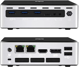 SJRC Mini Gaming PC 2 x RJ45 Gigabit LAN, Core Ultra 5 125U Desktop Office Appliance, OPNsense/Linux Micro PC, Triple Display, Barebone NO RAM/SSD/System