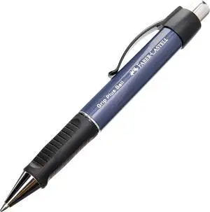 FABER-CASTELL Grip Plus Ball 140732 ballpoint pen, refill M, blue metallic barrel, blue ink colour, 1 piece FABER-CASTELL Grip Plus Ball 140732 ballpoint pen, refill M, blue metallic barrel, blue ink colour, 1 piece