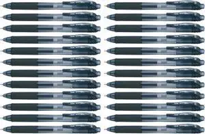 Pentel EnerGel-X Retractable Liquid Gel Pen, 0.5 mm, Black, Pack of 24 Pentel EnerGel-X Retractable Liquid Gel Pen, 0.5 mm, Black, Pack of 24