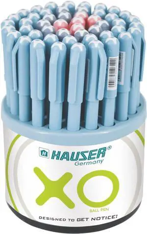 Hauser XO 0.7mm Ball Pen Tumbler | Sleek Body & Minimalistic Design | Matt Finish & Solid Body Type | Low Viscosity Ink with Ultra Durable Tip | Blue, Black & Red Ink, Pack of 50 Pens Hauser XO 0.7mm Ball Pen Tumbler | Sleek Body & Minimalistic Design | Matt Finish & Solid Body Type | Low Viscosity Ink with Ultra Durable Tip | Blue, Black & Red Ink, Pack of 50 Pens