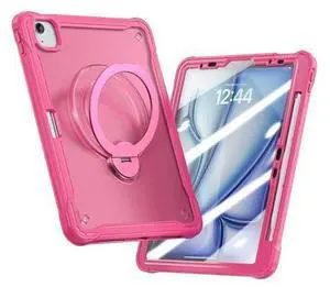 Case for iPad Air 11 Inch M3/M2 (2025/2024), Air 5th/4th 10.9 Inch (2022/2020), Pro 11" 4th/3rd/2nd/1st, Shockproof Cover with 360 Rotating Stand, Pencil Holder, Shoulder Strap, with Screen Protector Case for iPad Air 11 Inch M3/M2 (2025/2024), Air 5th/4th 10.9 Inch (2022/2020), Pro 11" 4th/3rd/2nd/1st, Shockproof Cover with 360 Rotating Stand, Pencil Holder, Shoulder Strap, with Screen Protector