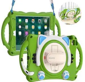 iPad Mini 5th/4th/3rd/2nd/1st Generation Case Kids, Silicone Rubber Shockproof Kids Friendly Boys Girls Cover with Adjustable Strap,Handle Grip,Pencil Holder,Rotating Kickstand,Hand Strap-Green iPad Mini 5th/4th/3rd/2nd/1st Generation Case Kids, Silicone Rubber Shockproof Kids Friendly Boys Girls Cover with Adjustable Strap,Handle Grip,Pencil Holder,Rotating Kickstand,Hand Strap-Green