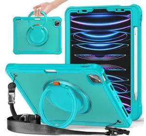 Ultimate Case for iPad Pro 12.9-inch 2022 6th M2 /2021 (5rd Generation) / iPad Pro 12.9" 4th/3rd Gen Rugged Shockproof Tablet Cover with 360° Rotatable Kickstand & Shoulder Strap Ultimate Case for iPad Pro 12.9-inch 2022 6th M2 /2021 (5rd Generation) / iPad Pro 12.9" 4th/3rd Gen Rugged Shockproof Tablet Cover with 360° Rotatable Kickstand & Shoulder Strap
