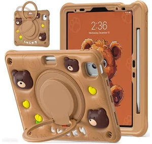 Kids Case for iPad Air 11 inch 2024 Cute 3D Bear Design Multi-Layer Protection, 360° Rotating Kickstand, Built-in Pen Slot, Shock-Absorbing Corners, Easy Installation for Safe and Fun Use Kids Case for iPad Air 11 inch 2024 Cute 3D Bear Design Multi-Layer Protection, 360° Rotating Kickstand, Built-in Pen Slot, Shock-Absorbing Corners, Easy Installation for Safe and Fun Use
