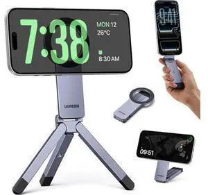 For Magsafe Tripod 360° Rotating Adjustable Magnetic Phone Stand for 1/4'' Screw Port Compatibility with iPhone 17 16 15 14 13 12 Pro Max Air, Cell Phone StandTravel Essentials Accessories For Magsafe Tripod 360° Rotating Adjustable Magnetic Phone Stand for 1/4'' Screw Port Compatibility with iPhone 17 16 15 14 13 12 Pro Max Air, Cell Phone StandTravel Essentials Accessories