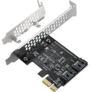 PCIe SATA Card 2 Ports, PCI-E to SATA Expansion Card,6Gbps PCI-E (2X 4X 8X 16X) SATA 3.0 Controller Card for Windows10/8/7/XP/Vista/Linux,Support SSD and HDD PCIe SATA Card 2 Ports, PCI-E to SATA Expansion Card,6Gbps PCI-E (2X 4X 8X 16X) SATA 3.0 Controller Card for Windows10/8/7/XP/Vista/Linux,Support SSD and HDD