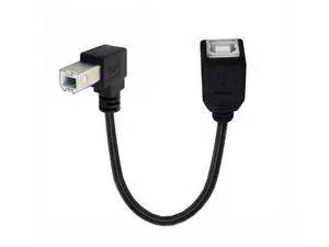 HKCY USB 2.0 B Type Male to Female Extension Cable Down Angled 90 Degree 20cm for Printer Scanner Disk HKCY USB 2.0 B Type Male to Female Extension Cable Down Angled 90 Degree 20cm for Printer Scanner Disk
