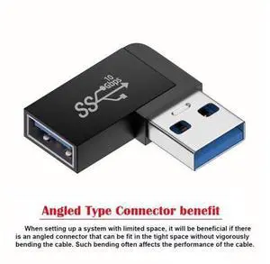 HKCY 10Gbps USB3.0 Male to Female Extension Power Data Video Adapter 90 Degree Right Angled Type HKCY 10Gbps USB3.0 Male to Female Extension Power Data Video Adapter 90 Degree Right Angled Type