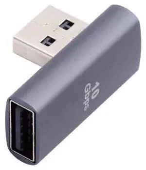 HKCY 10Gbps USB3.0 Male to Female Extension Power Data Video Adapter Low Profile 90 Degree Right Angled Type HKCY 10Gbps USB3.0 Male to Female Extension Power Data Video Adapter Low Profile 90 Degree Right Angled Type