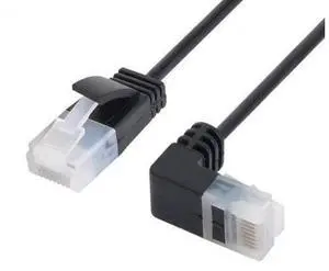 1.0M Ultra Slim Cat6 Ethernet Cable RJ45 Down Angled to Straight UTP Network Cable Patch Cord 90 Degree Cat6a Lan for Laptop Router TV BOX 1.0M Ultra Slim Cat6 Ethernet Cable RJ45 Down Angled to Straight UTP Network Cable Patch Cord 90 Degree Cat6a Lan for Laptop Router TV BOX