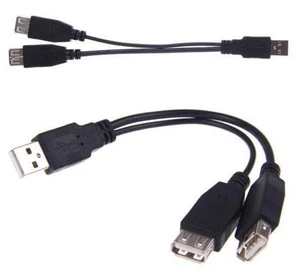 SM USB 2.0 A Male to Dual Data USB 2.0 A Female + Power Cable USB 2.0 A Female Extension Cable 20cm SM USB 2.0 A Male to Dual Data USB 2.0 A Female + Power Cable USB 2.0 A Female Extension Cable 20cm