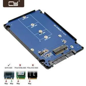 B+M Key Socket 2 M.2 NGFF (SATA) SSD to 2.5 SATA Adapter Card Adapter with Black Metal Case SA-104-BK B+M Key Socket 2 M.2 NGFF (SATA) SSD to 2.5 SATA Adapter Card Adapter with Black Metal Case SA-104-BK
