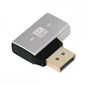 Left Angled DisplayPort 1.4 Male to DP Female 8K 60hz Adapter Ultra-HD UHD 4K 144hz 90 Degree for Video PC Laptop Monitor Left Angled DisplayPort 1.4 Male to DP Female 8K 60hz Adapter Ultra-HD UHD 4K 144hz 90 Degree for Video PC Laptop Monitor