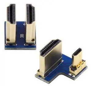 HKCY 2pcs/set HDMI to Micro HDMI Type A to Type-D Male Connector Socket for Raspberry PI 3B/3B+/4B Opposite U Shape Back Angled HKCY 2pcs/set HDMI to Micro HDMI Type A to Type-D Male Connector Socket for Raspberry PI 3B/3B+/4B Opposite U Shape Back Angled
