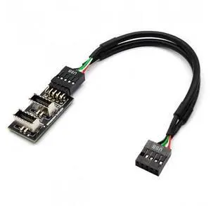 HKCY UC-022 Dual USB 3.1 Front Panel Socket Key-A Type-E to USB 2.0 9Pin 10Pin Mainboard Header Male Cable Extension Adapter HKCY UC-022 Dual USB 3.1 Front Panel Socket Key-A Type-E to USB 2.0 9Pin 10Pin Mainboard Header Male Cable Extension Adapter