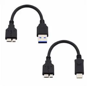 2pcs/set USB 3.1 Type-C USB-C to Micro 3.0 and USB 3.0 Type-A Male to Micro 3.0 B Male Disk SSD Data Cable 15cm 2pcs/set USB 3.1 Type-C USB-C to Micro 3.0 and USB 3.0 Type-A Male to Micro 3.0 B Male Disk SSD Data Cable 15cm