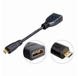 HKCY HD-058 Micro HDMI male to HDMI female Adapter short Cable 10cm for XOOM Droid X HKCY HD-058 Micro HDMI male to HDMI female Adapter short Cable 10cm for XOOM Droid X