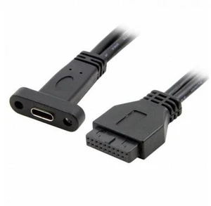 5Gbps Single Port USB 3.1 Type-C USB-C Female to USB 3.0 Motherboard 19pin Header Cable 40cm 5Gbps Single Port USB 3.1 Type-C USB-C Female to USB 3.0 Motherboard 19pin Header Cable 40cm
