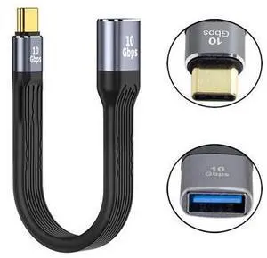 USB 3.1 Type-C Male Host to USB3.0 Type A Female OTG Flat Slim FPC Data Cable 13cm for Laptop Phone USB 3.1 Type-C Male Host to USB3.0 Type A Female OTG Flat Slim FPC Data Cable 13cm for Laptop Phone