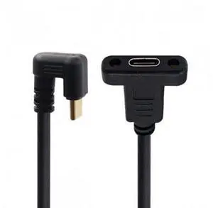 HKCY UC-049-OS 180 Degree Opposite U Shape Back Angled USB-C USB 3.1 Type C Male to Female Extension Data Cable 30cm HKCY UC-049-OS 180 Degree Opposite U Shape Back Angled USB-C USB 3.1 Type C Male to Female Extension Data Cable 30cm