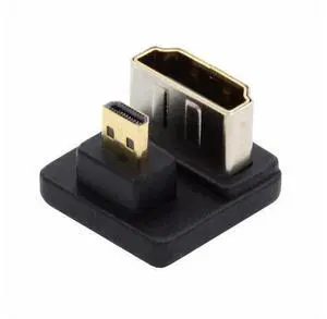 Micro HDMI 1.4 Male Type-D to HDMI Female Port Savers 360 Degree Down Opposite U Shape Back Angled Extension Adapter Converter Micro HDMI 1.4 Male Type-D to HDMI Female Port Savers 360 Degree Down Opposite U Shape Back Angled Extension Adapter Converter