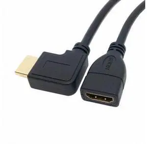 SM Right Angled 90 Degree Connector HDMI 1.4 with Ethernet & 3D Type A male to A female Extension Cable 0.5m SM Right Angled 90 Degree Connector HDMI 1.4 with Ethernet & 3D Type A male to A female Extension Cable 0.5m