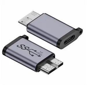 USB-C USB 3.1 Type-C Female to Micro USB 3.0 Male Data Adapter 10Gbps Data Power with Chain for Laptop SSD Disk USB-C USB 3.1 Type-C Female to Micro USB 3.0 Male Data Adapter 10Gbps Data Power with Chain for Laptop SSD Disk