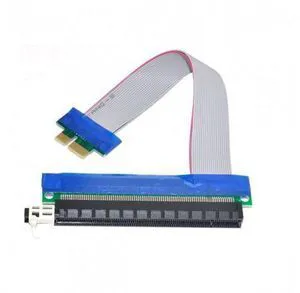 SM PCI-E Express 1x to 16x Extension Flex Cable Extender Converter Riser Card Adapter 20cm SM PCI-E Express 1x to 16x Extension Flex Cable Extender Converter Riser Card Adapter 20cm