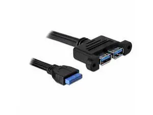 HKCY U3-043 Dual Port USB 3.0 Female Panel Type to Motherboard 20Pin Header cable 50cm HKCY U3-043 Dual Port USB 3.0 Female Panel Type to Motherboard 20Pin Header cable 50cm