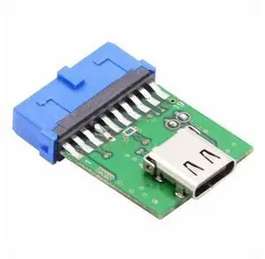 Single Port USB 3.1 Type-C USB-C Female to USB 3.0 Motherboard 19pin 20pin Header Adapter PCBA 5Gbps Single Port USB 3.1 Type-C USB-C Female to USB 3.0 Motherboard 19pin 20pin Header Adapter PCBA 5Gbps