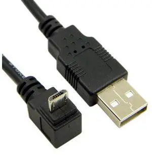 Down Angled 90 Degree Micro USB to USB Data Cable U2-205-0.3M Down Angled 90 Degree Micro USB to USB Data Cable U2-205-0.3M