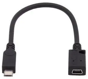 Micro USB 5pin Male to Mini USB 5pin Female data charge cable 10cm U2-027 Micro USB 5pin Male to Mini USB 5pin Female data charge cable 10cm U2-027