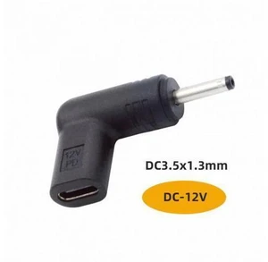 USB 3.1 Type-C USB-C Female to DC 12V 3.5x1.3mm Plug Adapter PD Emulator Trigger 90 Degree Angled