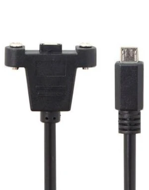 Micro USB 5Pin Male to Female Extension Panel Mount Type Cable with Screws 50cm U2-351-0.5M Micro USB 5Pin Male to Female Extension Panel Mount Type Cable with Screws 50cm U2-351-0.5M