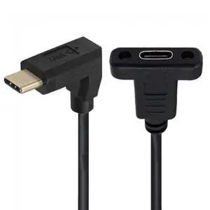 90 Degree Up & Down Angled USB-C USB 3.1 Type C Male to Female Extension Data Cable 30cm 90 Degree Up & Down Angled USB-C USB 3.1 Type C Male to Female Extension Data Cable 30cm
