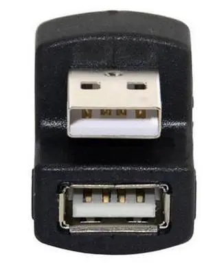 HKCY U2-099-DN Down Angled USB 2.0 Adapter A Male to Female Extension 90 180 360 Degree Black HKCY U2-099-DN Down Angled USB 2.0 Adapter A Male to Female Extension 90 180 360 Degree Black