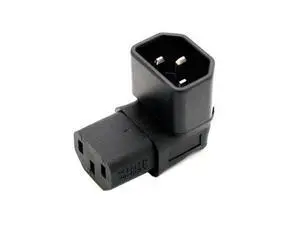 HKCY PW-031-UP IEC Male C14 to Up Direction Right Angled 90 Degree IEC Female C13 Power Extension Adapter HKCY PW-031-UP IEC Male C14 to Up Direction Right Angled 90 Degree IEC Female C13 Power Extension Adapter