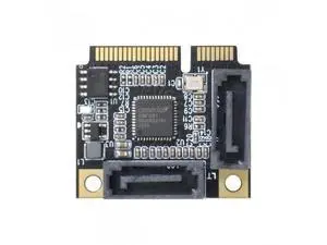 Mini PCI-E PCI Express to SATA 3.0 Dual Ports Adapter Converter Hard Drive Extension Card Mini PCI-E PCI Express to SATA 3.0 Dual Ports Adapter Converter Hard Drive Extension Card