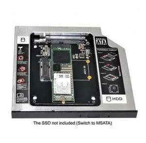 MSATA NGFF B/M-key SSD to Slimline SATA 13Pin Caddy Case for 9.5mm Universal Laptop CD / DVD-ROM Bay SA-025 MSATA NGFF B/M-key SSD to Slimline SATA 13Pin Caddy Case for 9.5mm Universal Laptop CD / DVD-ROM Bay SA-025