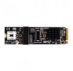 SM 5Gbps Type-E USB 3.1 Front Panel Socket & USB 2.0 to NVME NGFF M-Key Express Card VL805 Adapter for Motherboard SM 5Gbps Type-E USB 3.1 Front Panel Socket & USB 2.0 to NVME NGFF M-Key Express Card VL805 Adapter for Motherboard