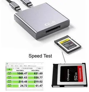 USB3.1 Type-C USB3.0-A to CF Express Extension Card Reader for CFE Type-B Support R5 Z6 Z7 CFB Memory Card USB3.1 Type-C USB3.0-A to CF Express Extension Card Reader for CFE Type-B Support R5 Z6 Z7 CFB Memory Card