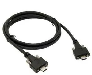 USB 3.1 Type-C Dual M2 Screws Locking to Locking USB-C 10Gbps Data Cable Panel Mount Type USB 3.1 Type-C Dual M2 Screws Locking to Locking USB-C 10Gbps Data Cable Panel Mount Type