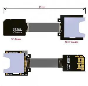 SM SD Male Extender to SD Card Female Extension Cable Adapter Flexible SD/SDHC/SDXC UHS-III UHS-3 SM SD Male Extender to SD Card Female Extension Cable Adapter Flexible SD/SDHC/SDXC UHS-III UHS-3